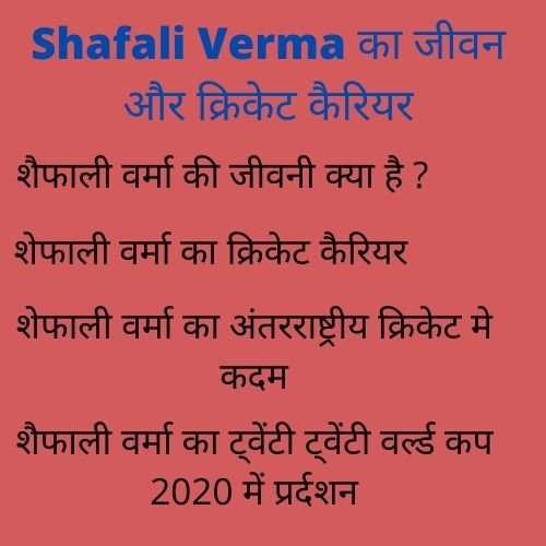 Shafali Verma का जीवन और क्रिकेट कैरियर